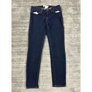 No Boundaries Jeans Womens 7‎ Blue Skinny Low Rise Stretch Dark Wash